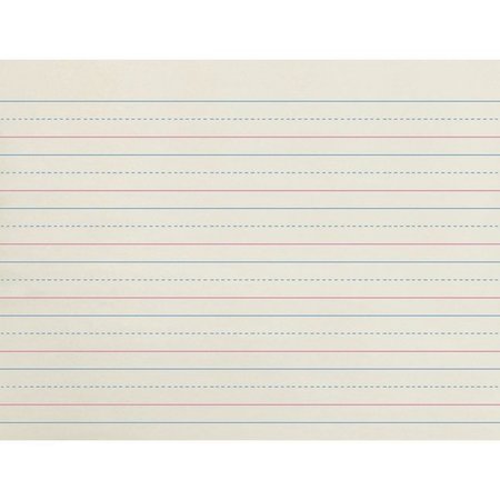 SCHOOL SMART Red & Blue Newsprint Paper, 3/4 Inch Ruled, 11 x 8-1/2 Inches, 500 Sheets PK PX2638SA-5987